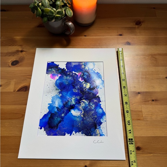 New Original Signed Artwork Alcohol Ink on Paper 223 - Picture 4 of 5
